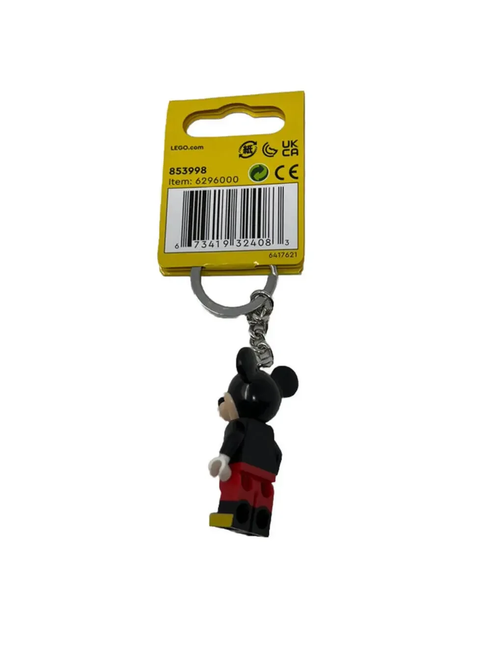 LEGO x DISNEY Minifigure KEYCHAIN Mickey Mouse #853998 / COLLECTABLE / NEW